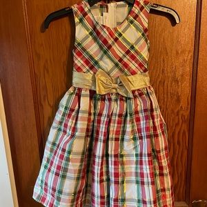 Girl’s plaid holiday dress